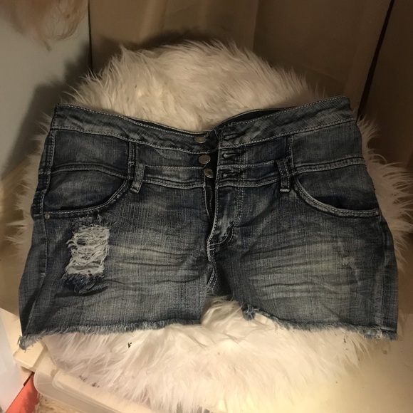 Almost Famous Pants - Almost Famous High Waisted Denim Shorts (Charlotte Russe)